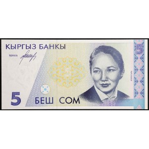 Kyrgyzstan, Republic, 5 Som 1994