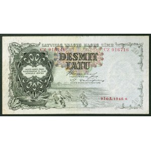 Latvia, First Republic, 10 Latu 1940