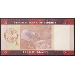 Liberia, Republic, 5 Dollars 2016