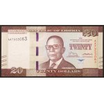 République du Libéria, billet de 20 dollars, 2016