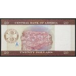 République du Libéria, billet de 20 dollars, 2016
