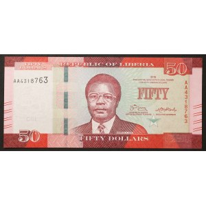 Liberia, Republic, 50 Dollars 2016