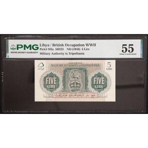 Libya, British Military Administration, 5 Lire n.d. (1943-51)