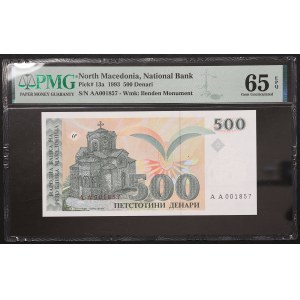 Macedonia, Republic, 500 Denari 1993