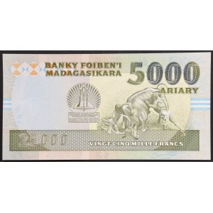 Madagascar, Republic, 5.000 Francs n.d. (1993)