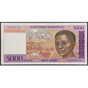 République de Madagascar, 5 000 francs, sans date (1995)