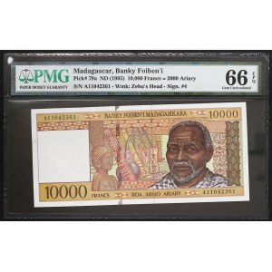 Republik Madagaskar, 10.000 Francs, ohne Datum (1995)