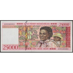 Madagascar, Republic, 25.000 Francs n.d. (1998)