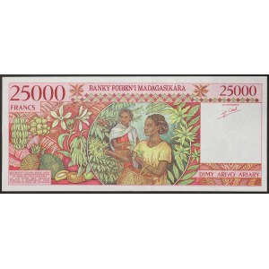 Madagascar, Republic, 25.000 Francs n.d. (1998)
