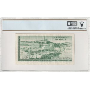 Malta, British administration, 10 Shillings 1949 (1963)