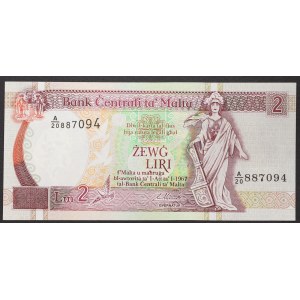 Malta, Republic, 2 Liri 1967 (1989)