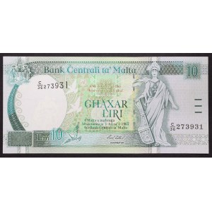 Malta, Republic, 10 Liri 1967 (1994)