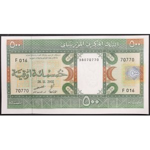 Mauritánia, republika, 500 ouguiya, 28. 11. 2002