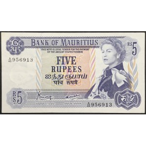 Mauritius, British Administration, 5 Rupees n.d. (1973-82)