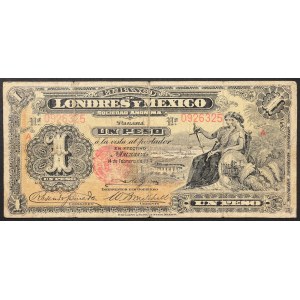 Mexico, Second Republic, 1 Peso 14/02/1914