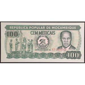 Mozambická republika, 100 meticais, 1980