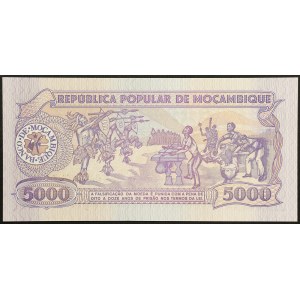 Mozambická republika, 5 000 meticais, 1989