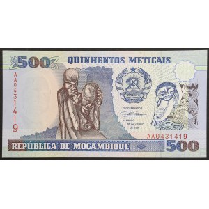 République du Mozambique, 500 meticais, 1991