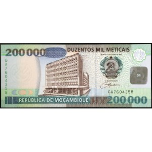 Mozambique, Republic, 200.000 Meticais 18/01/2003