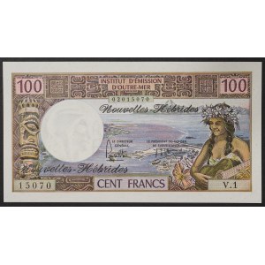 New Hebrides, French/British Condominium, 100 Francs n.d. (1975)