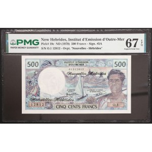 New Hebrides, French/British Condominium, 500 Francs n.d. (1970-80)