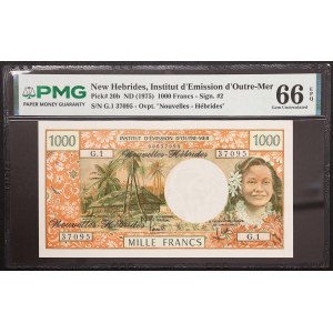 New Hebrides, French/British Condominium, 1.000 Francs n.d. (1970-80)