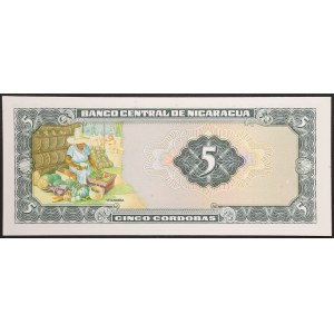 Nicaragua, Republic, 5 Cordobas 1972