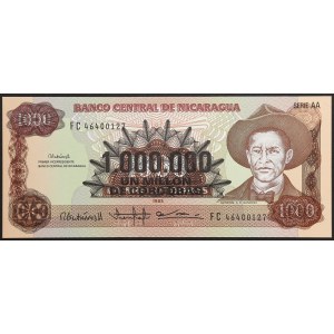 Republika Nikaragui, 1 000 000 kordob, b.d. (1990)