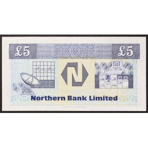 Northern Ireland, Republic, 5 Pounds 24/08/1989
