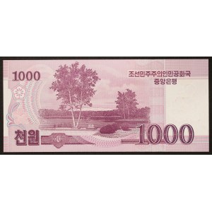 North Korea, Democratic People's Republic, 1.000 Won Specimen 2008