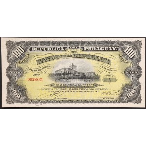 Paraguay, Republic, 100 Pesos 26/12/1907