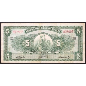 Republika Peru, 5 soli, 18.03.1960 r.