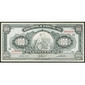 Republika Peru, 100 soli, 13.03.1964 r.