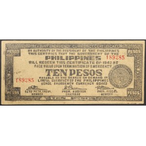 Philippines, Commonwealth, 10 Pesos 1942