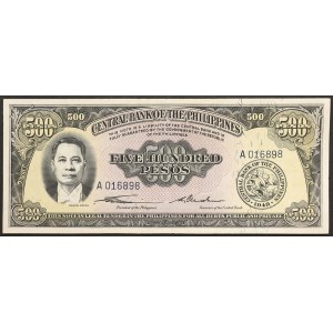 Philippines, Republic, 500 Pesos 1949