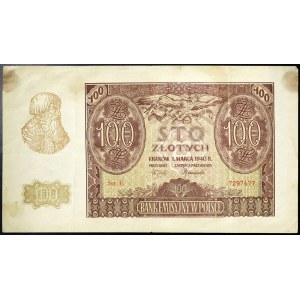 Poland, German Occupation, 100 Zlotych 01/03/1940