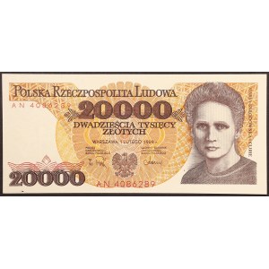 Pologne, République de, 20 000 zlotys, 1989