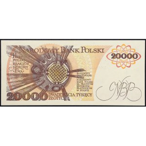Pologne, République de, 20 000 zlotys, 1989