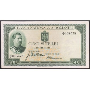 Romania, Kingdom, 500 Lei 1934