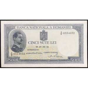 Romania, Kingdom, 500 Lei 1936