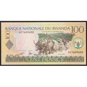 Rwanda, Republic, 100 Francs 01/05/2003