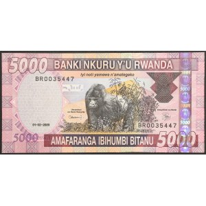 Rwanda, Republic, 5.000 Francs 01/02/2009