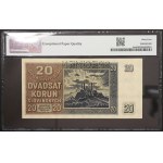 Slovakia, First Republic, 20 Korun Specimen 1939
