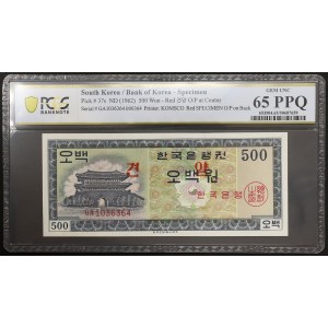 South Korea, Republic, 500 Won Specimen n.d. (1962)