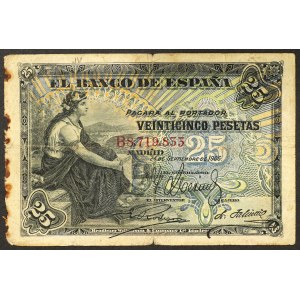 Spain, Kingdom, 25 Pesetas 24/09/1906