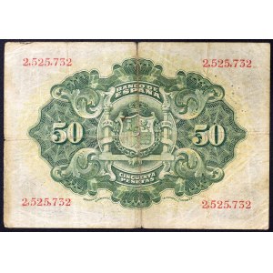 Spain, Kingdom, 50 Pesetas 24/09/1906