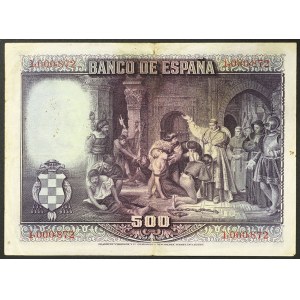 Spain, Kingdom, 500 Pesetas 15/08/1928