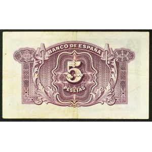 Spain, Republic, 5 Pesetas 1935 (1936)