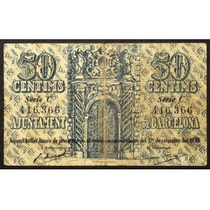 Spain, Republic, 50 Centimos 13/05/1937