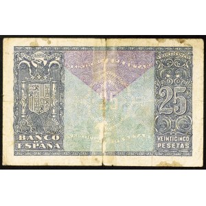 Spain, Kingdom, 25 Pesetas 09/01/1940